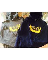 CLINCH MTN OUTFITTERS HOODIE (Navy & Dark Gray w/Yellow shown)